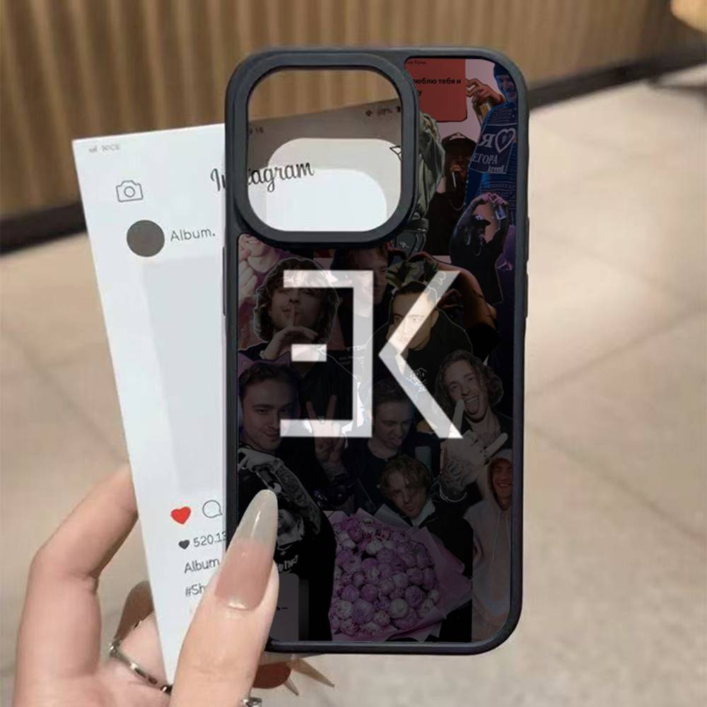 

Egor Kreed Rapper Black Hard Plastic Phone Case For Iphone 17 Air 16 15 14 13 12 11 Pro Max PC TPU iPhone 16 pro