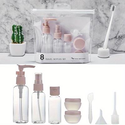 8PCS Travel Distribution Bottle,Reusable,It Is Suitable for Packaging Toner,Make-up Water, Lotion,Cream,Etc,Safe and Durable