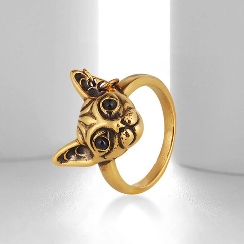 Adjustable Open Ring Women Men Vintage Cat Design Geometric Animal Statement Jewelry Plated Adjustable Open Band