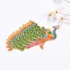 Gold-Plated Copper Leaf Bookmark with Peacock Print