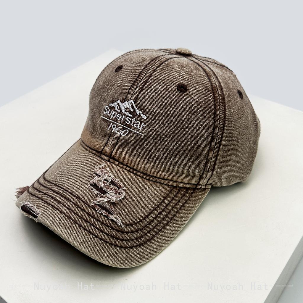 New Men Women Korean Embroidered Letters Mountain Baseball Hats Sunshade Retro Versatile ins Peaked Caps Personal Fashion Casual