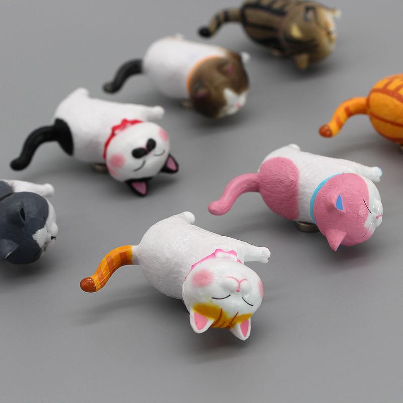 little cat fridge magnets Japanese kitten combination refrigerator souvenirs collection gifts cute animal yellow black white cat