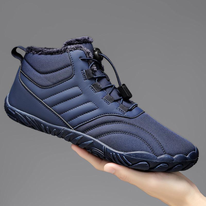 Unisex Winter Boots Men Women Waterproof Snow Cotton Boots Women Sneaker Men Barefoot Warm Fur Anti Slip Trekking Hiking Shoes