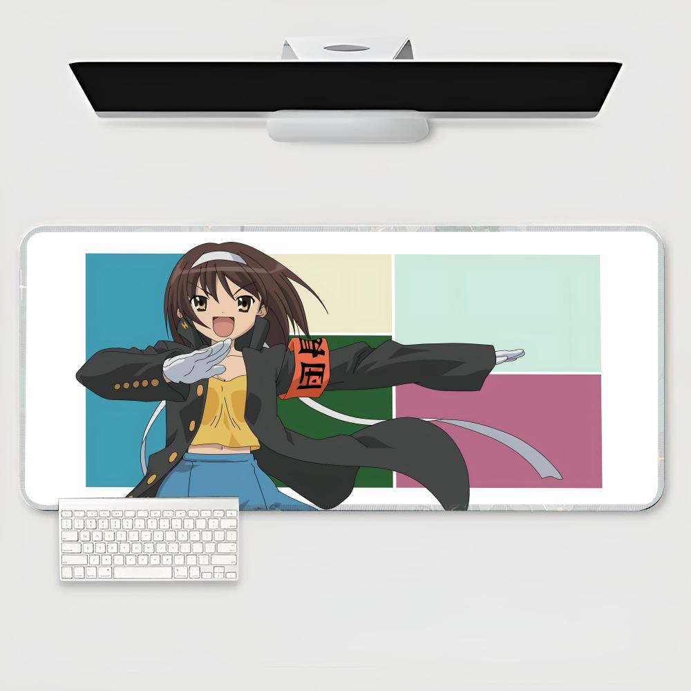 The Melancholy of Haruhi Suzumiya Mouse Pad game teclado XXL Mouse Pad Large Computer Laptop Non-slip Keyboard Desk Mat Mousepad