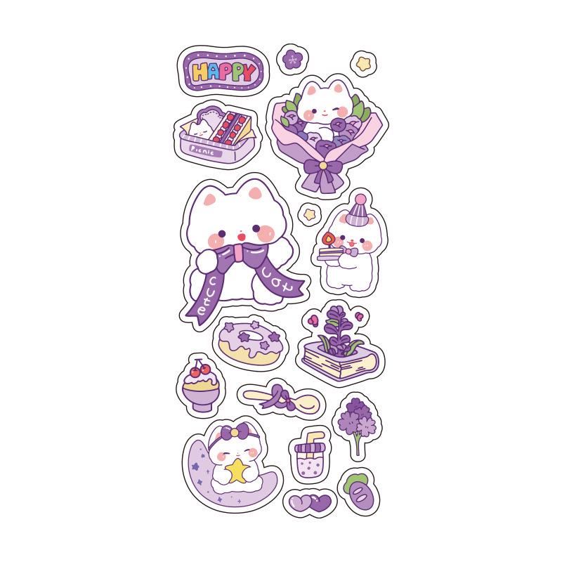 Adorable Animal Girl Stickers for Journals, Luggage, Phones, Bottles - Waterproof & Creative DIY Decor