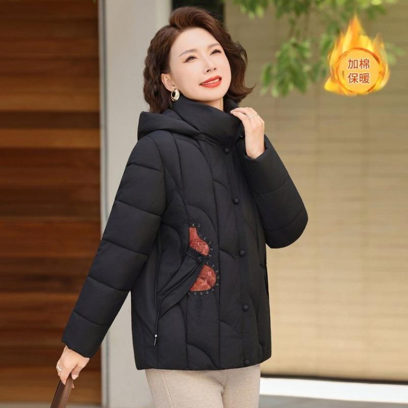 Pack the New Winter Down Cotton-padded Clothes To Keep Warm, Medium Hooded Thickened Cotton-padded Jackets, Cotton-padded Jackets, and Winter Jackets.