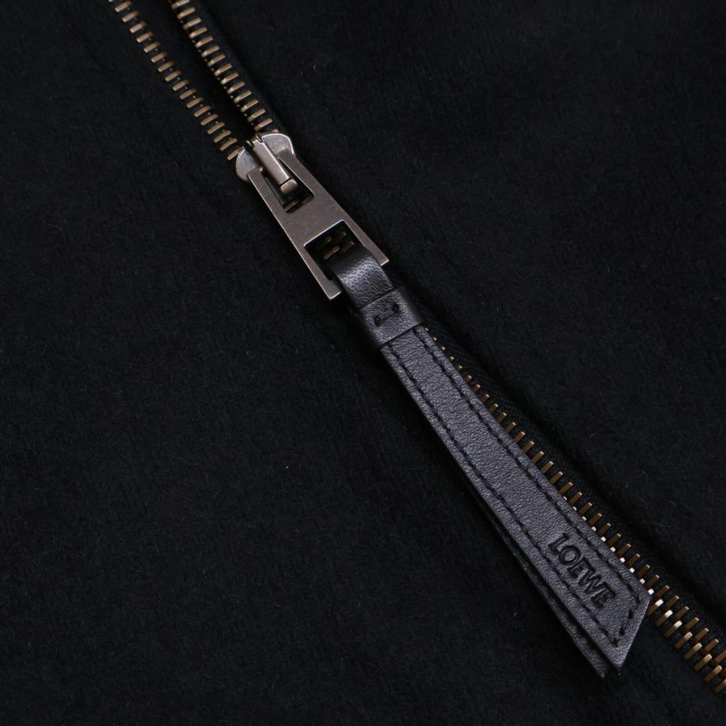 LOEWE Excellent condition 24 Stainless Steel wool and lambskin bomber jacket Jacket 50 blackUsed