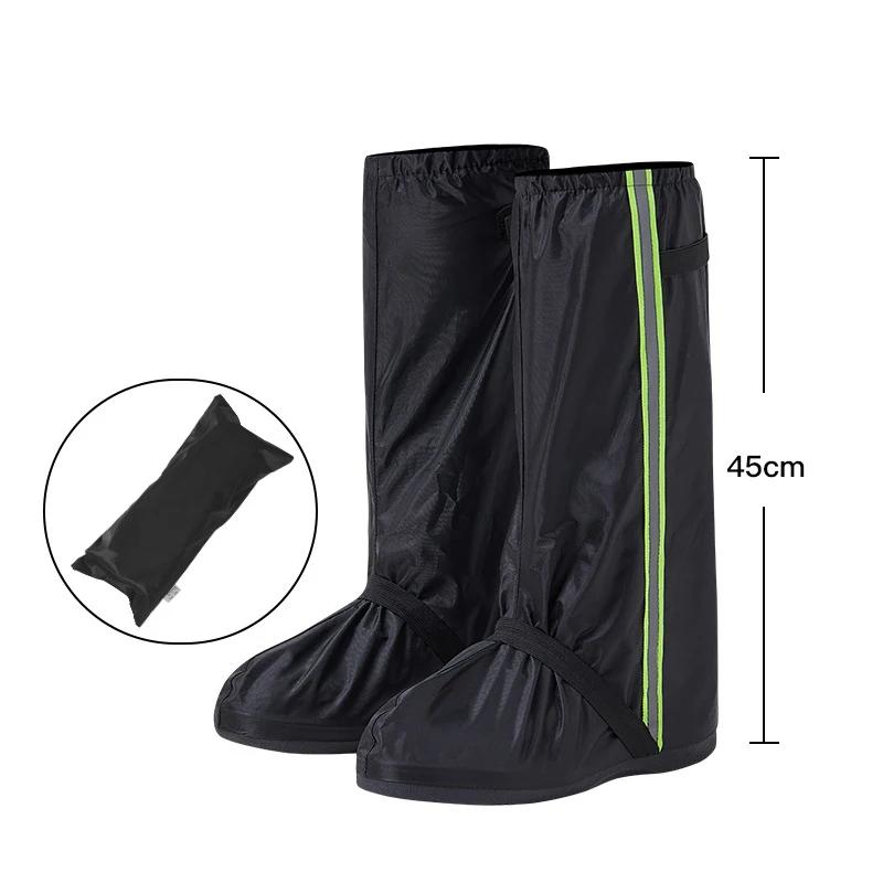 Waterproof Shoe Covers 1Pair Reusable Non-Slip Snow Rain Boot Shoe Covers with Zipper and Reflector Rain Gear for Hiking Fishing