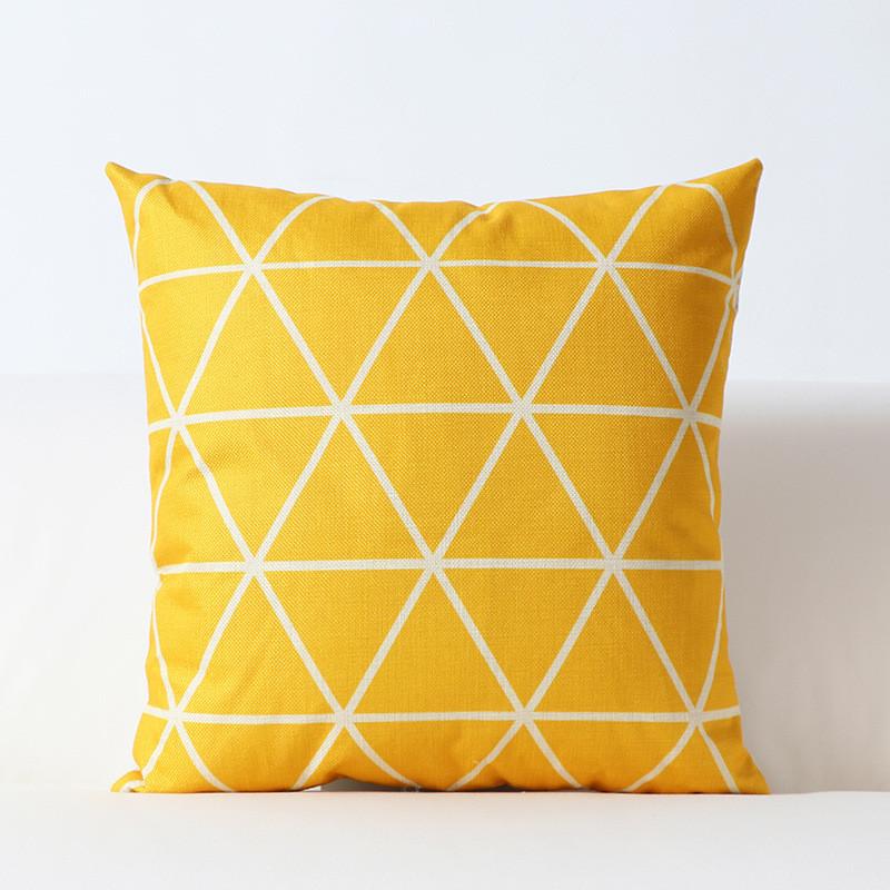 

Cozy Plush Cushion Cover With Geometric Design For Home Sofa Office Decor StyleL