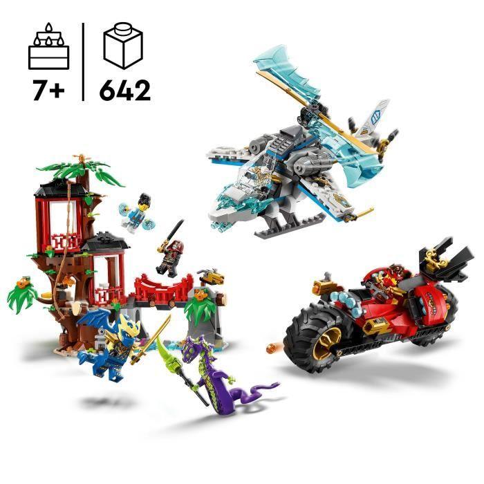 LEGO NINJAGO 71857 La Cabane et les Véhicules des Ninjas - Jeu de Construction des 7 ans