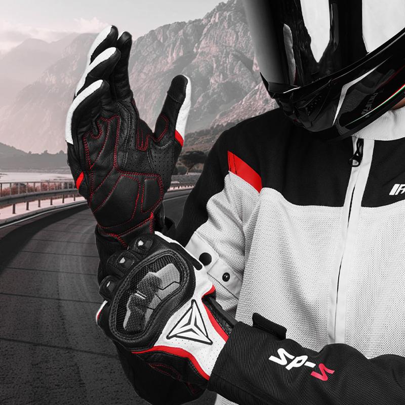 Motorcycle Gloves Men's Leather Gloves Wear-resistant Scratch Resistant Breathable Off-road Gloves Anti Slip Riding Equipment