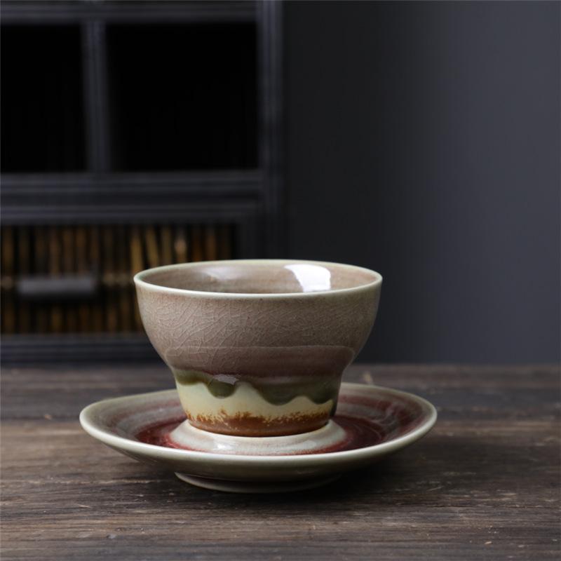 Creative Ceramic Cup Light Luxury Coffee Cup Saucer Set Retro Design Water Cup Afternoon Tea Cup