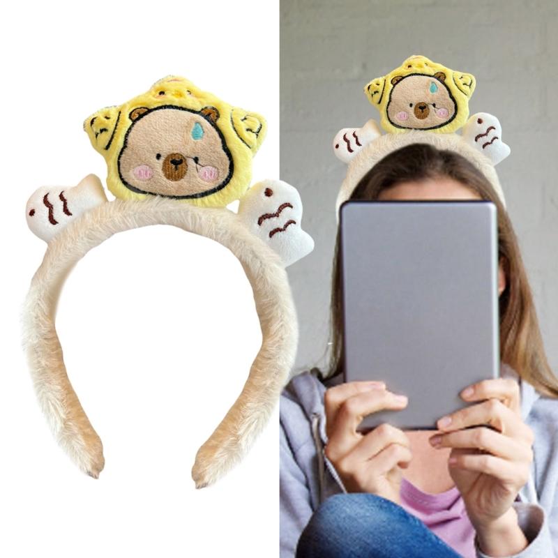 Lovely Cartoon Headbands Creative Pattern Hairbands Soft Comfortable Headdress for Women and Children