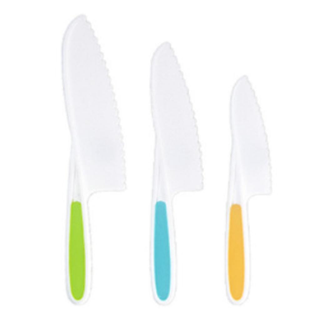Plastic Kitchen Tools for Kids Cutting Board Knife Set Children Safety Cooking Tools for Picnics Camping Use