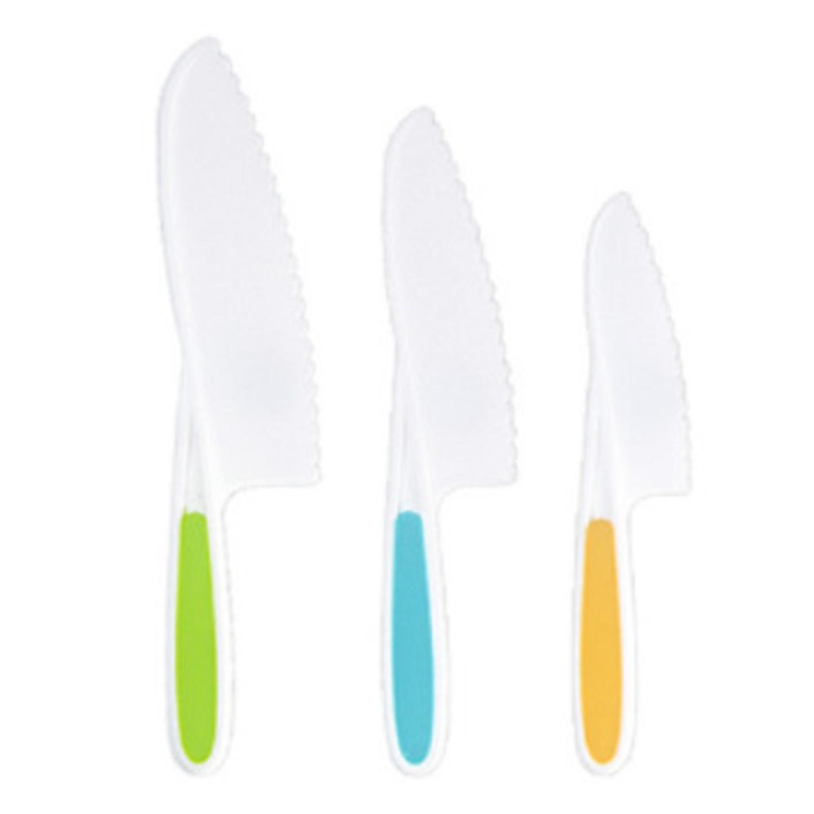 

Plastic Kitchen Tools for Kids Cutting Board Knife Set Children Safety Cooking Tools for Picnics Camping Use
