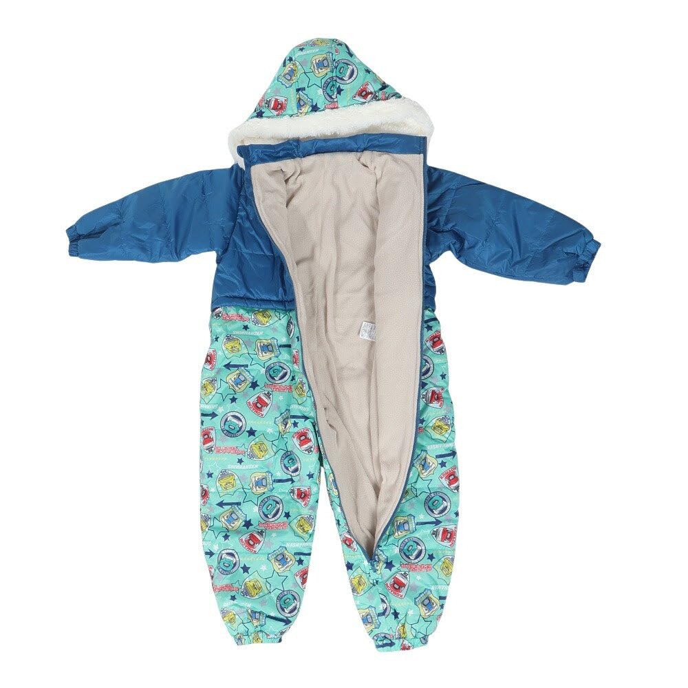Marie Claire Kids' Snow Jumpsuit, Shinkansen, Perfect for Snow Play, Water-Repellent, Padded, Fleece-Lined, Hooded, 144350, Green, MNT 90