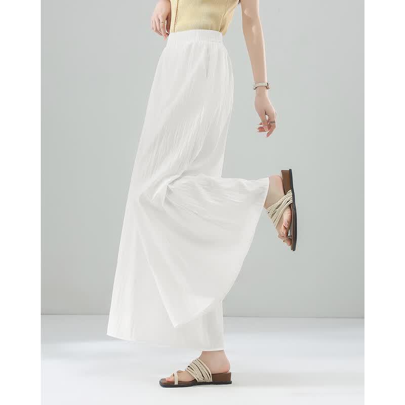TERRE BLEUE Women's Casual Wide-Leg Pants