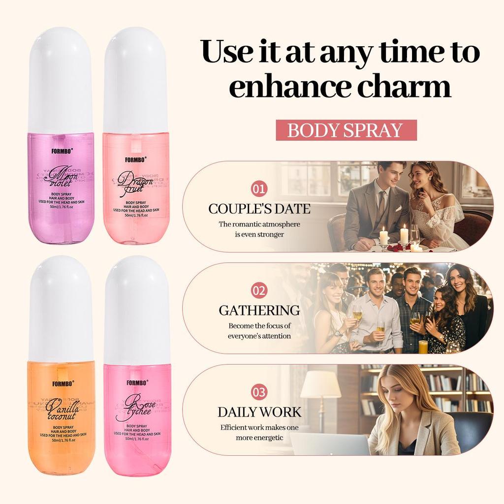 Fangbao FORMBO Alcohol-Free Women's Perfume Body Spray Fragrance