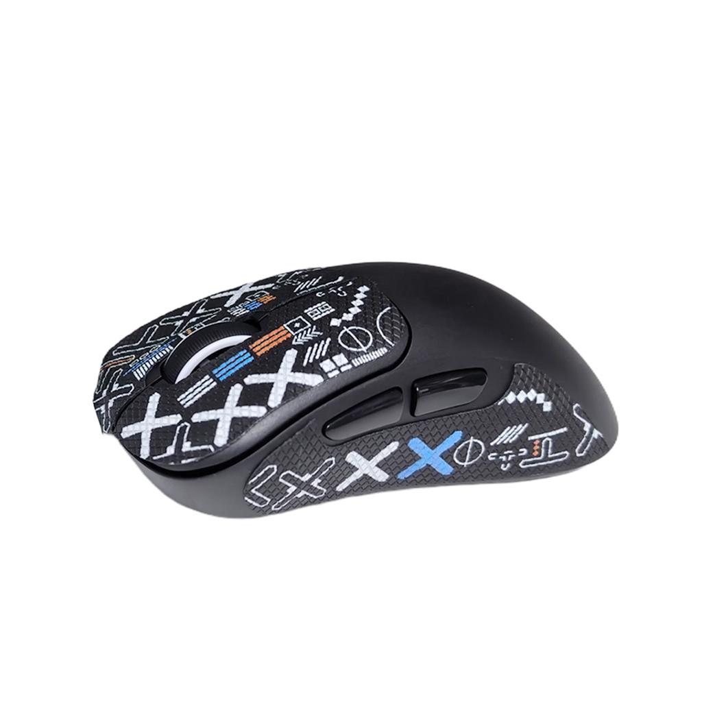 Three Mode Gaming Mouse Wired 2.4G BT5.3 10000 DPI Wireless Gaming Mouse with Mouse Sticker Black