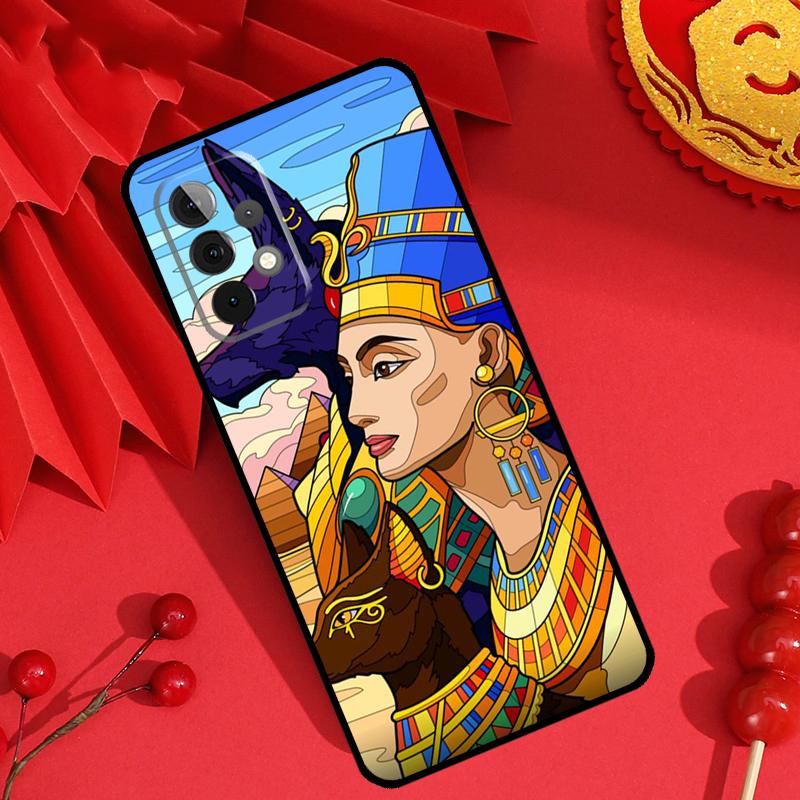 Egypt Nefertiti Anubis Ankh Case For Samsung Galaxy M34 M54 M32 M52 M15 M11 M12 M13 M14 M06 M16 M36 M56 M31 M53 M35 M55