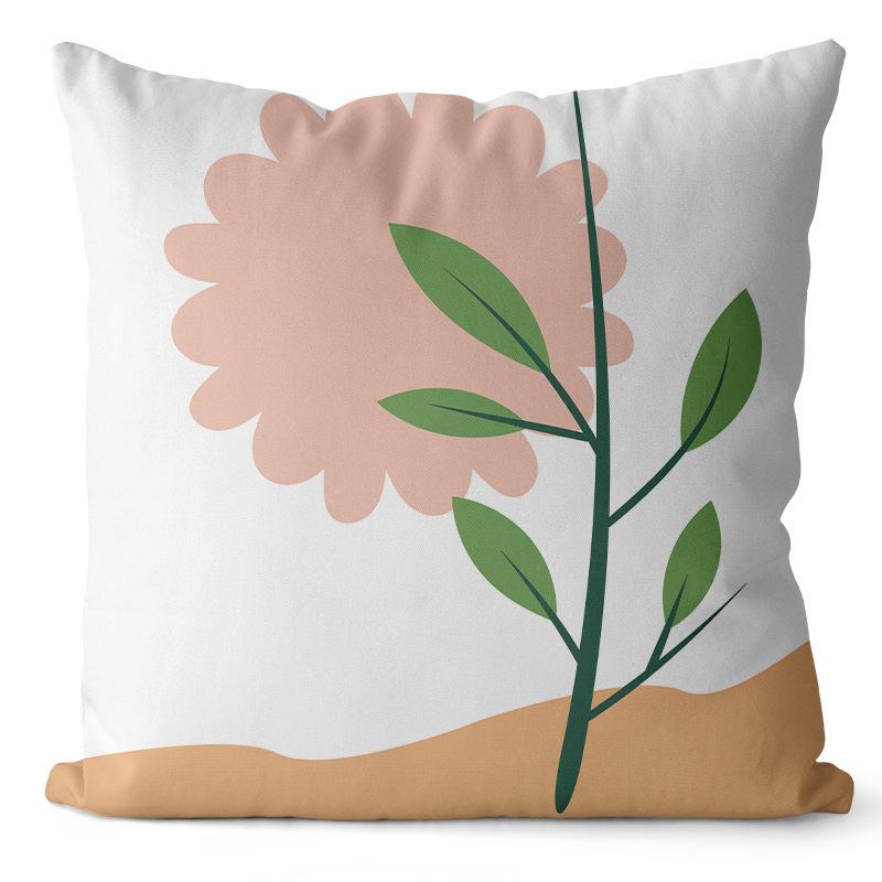 

Абстрактная наволочка с изображением растений и цветов, свежая и простая, из бархата «персиковая кожа», с принтом, для дивана, прикроватная подушка, подушка для сна для домашнего использования 45 * 45Cm without pillow core