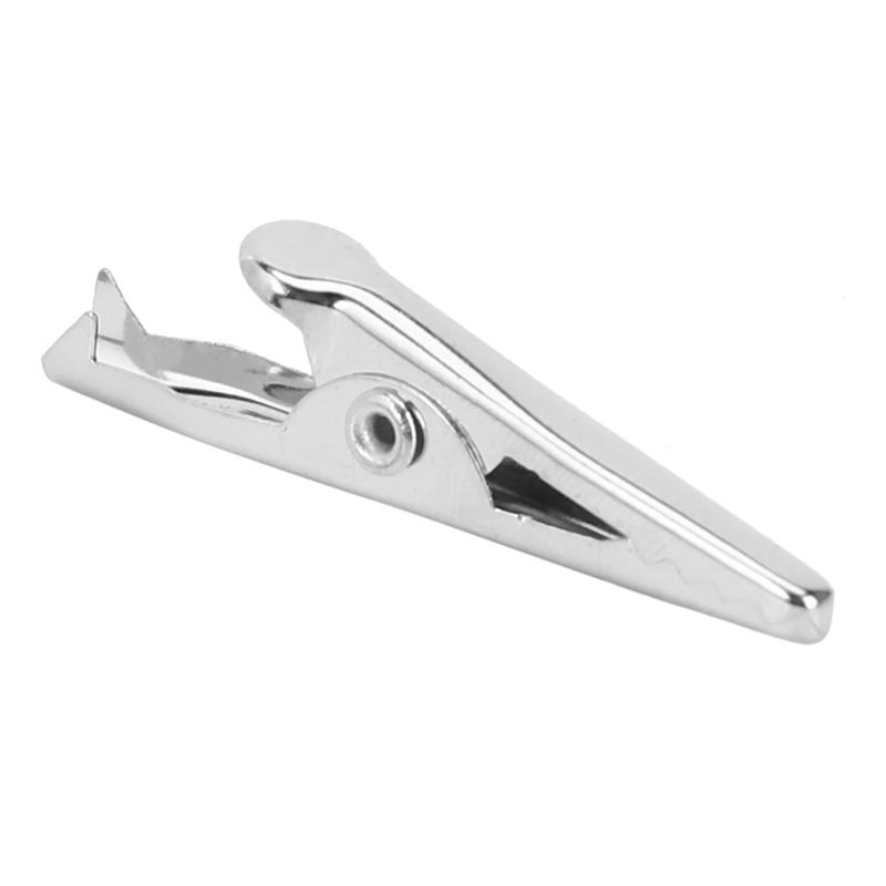 Y91A-400 Pcs Silver Tone Metal Alligator Clip Crocodile Clamps