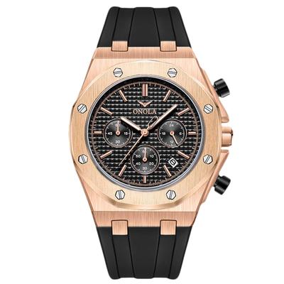 RORIOS Men's Quartz Watch with Date Display, Luminous Display, Lightweight, Multi-Function, Waterproof, Perfect for Work or Commuting, Stylish,