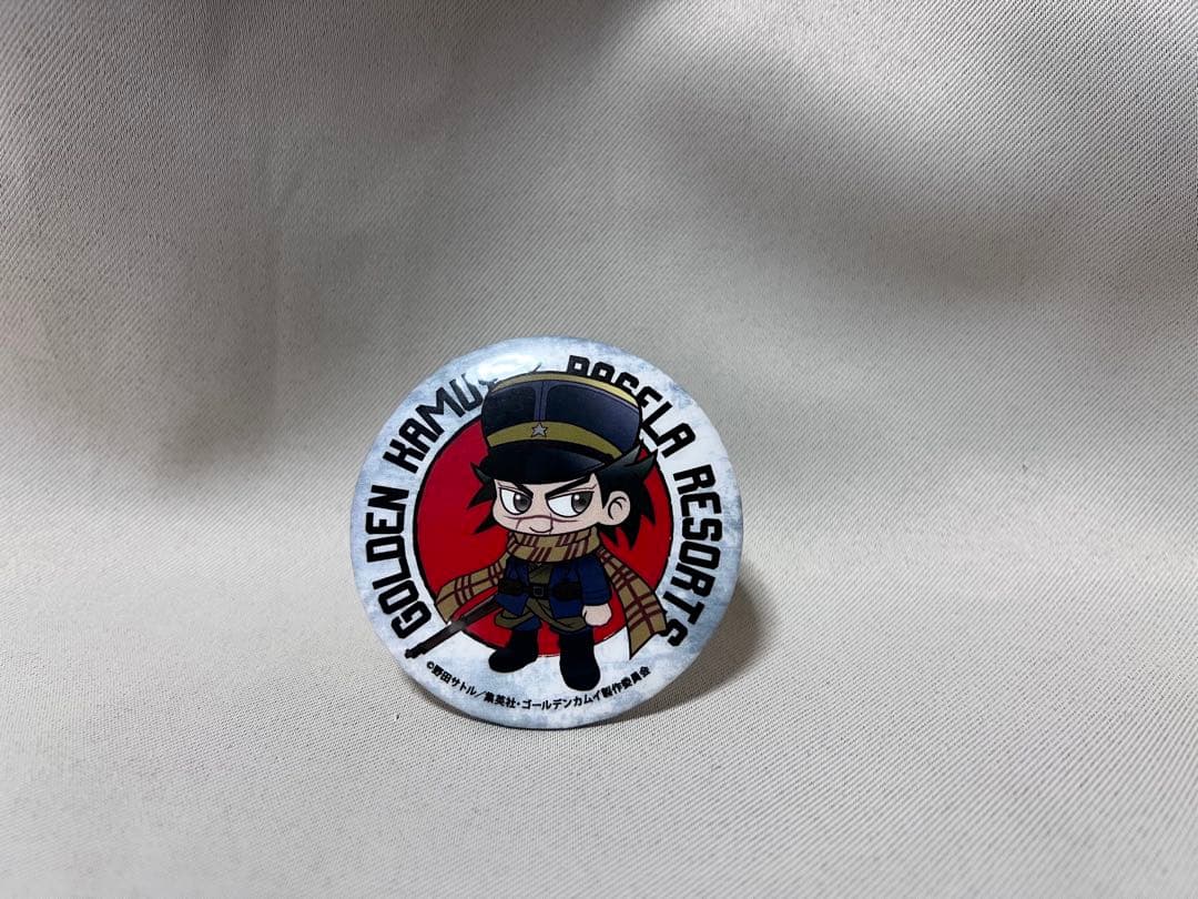 [USED] Golden Kamuy Karaoke Pasela Sugimoto Saichi (Gun) Bonus Can Badge - Not for Sale