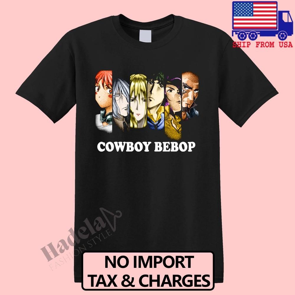 COWBOY BEBOP ANIME CAST Men's Black Size S-5XL