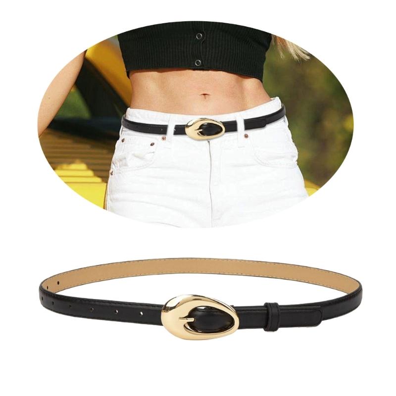 Stylish Adjustable PU Leather Belts Retros Trendy Accessory Fashion Luxurious Belt for Women Daily Outfits