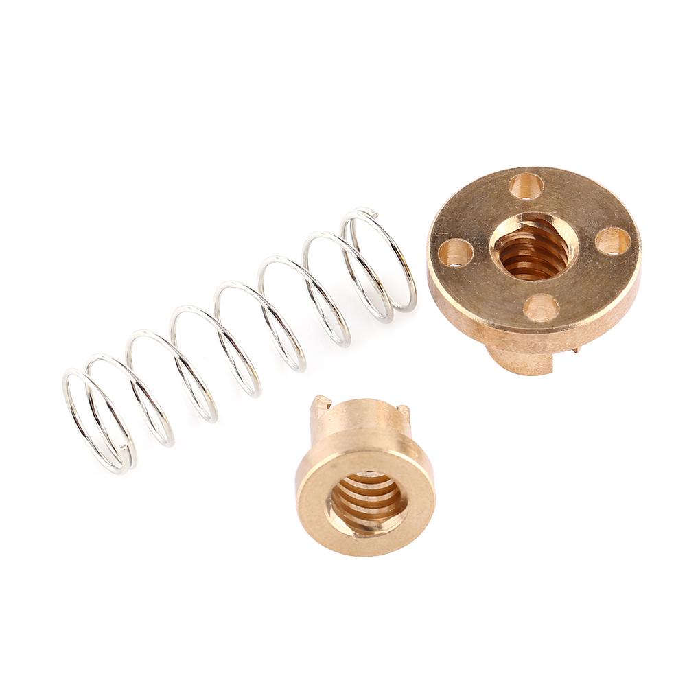 Anti Backlash Spring Loaded Elimination Gap Nut for T8 Threaded Rod Screw 3D Printer Part