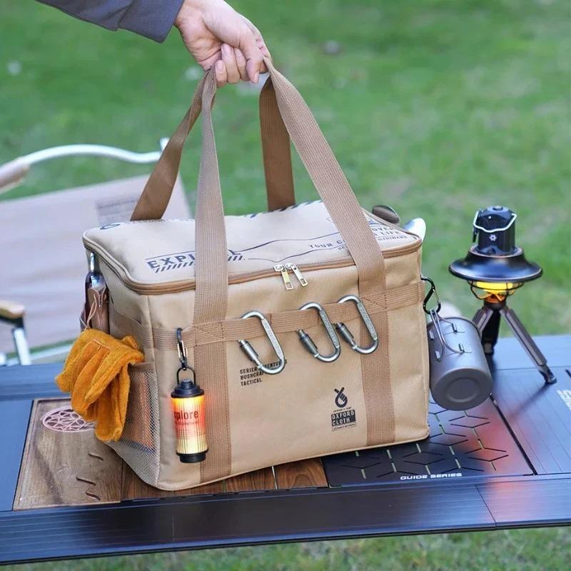 LargeCapacityOutdoor FoldingStorage Box Camping Gear Organizer Tactical Storage Bag for Cookware Tableware and Travel Equipment