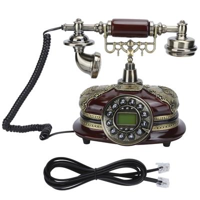 Vintage Landline Telephone FSK DTMF Dual System Fixed Phone for Home Office Living Room Bedroom