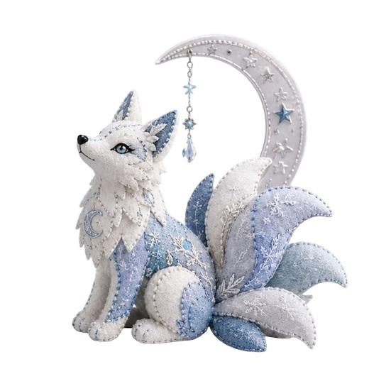 Kit de Patchwork DIY de Animales Árticos para Principiantes, Kit de Costura de Animales Guardianes de Invierno, Kit de Manualidades de Animales de Peluche 3D y Criaturas Míticas para Decoración del Hogar