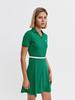 SERGIO TACCHINI W Classic Cp Collared V-Neck Short Sleeve Dress (Green)