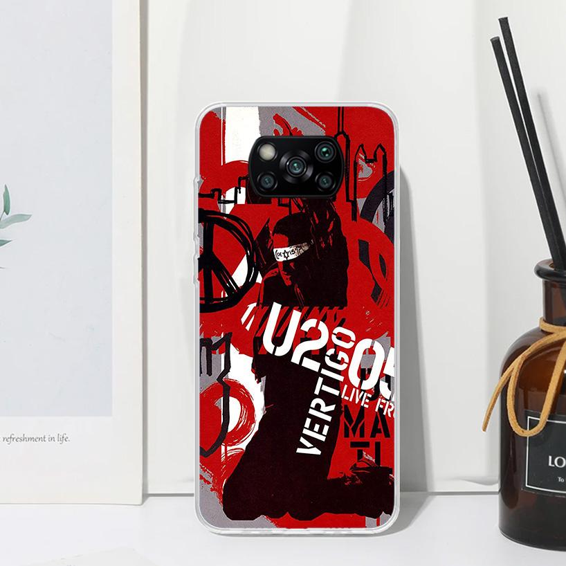Band U-U2 Rock Phone Case For Xiaomi Poco X7 X6 X5 M7 M8 Pro F7 Ultra Redmi 15C 15 13C 13 12C 12 10 10C 10A Art Fundas Poco X7 X