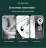 Wall-Mounted 3-in-1 Drainable Toilet Brush Set for Bathroom Corner Cleaning
