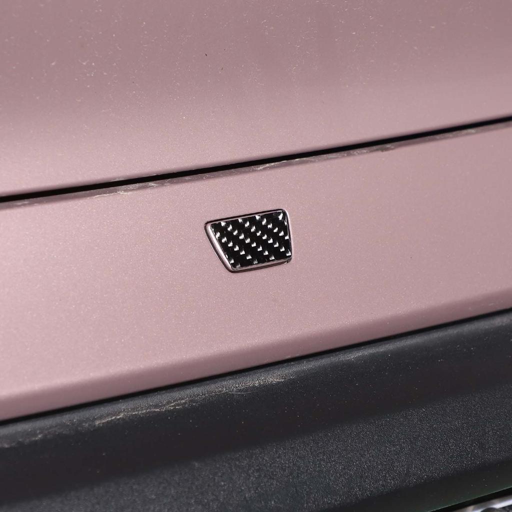 For Porsche Taycan    2022 Soft Carbon Fibre Car Tail Door Button Cover Trim Sticker Car