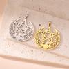 Dawapara Moon Phase Pentagram Constellations Pendant Wiccan Pagan Magic Amulet Stainless Steel Charms for Jewelry Making