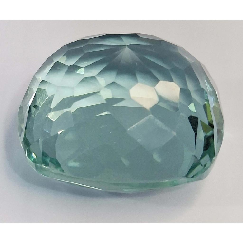 88-90 Ct Lab Created Sea Green Topaz Cushion Cut Stunning Certified Gemstone