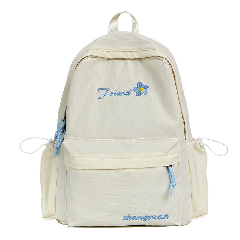 Schoolbag cute solid color college student backpack women 1011 new lightweight junior high school student schoolbag short travel backpack