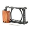 NICEYRIG Camera Cage with Wooden Handle for Sony A6000/A6300, Alpha 6000, ILCE-6000, and Alpha 6000 DSLRs, Lightweight, Easy to Mount, Durable - 109