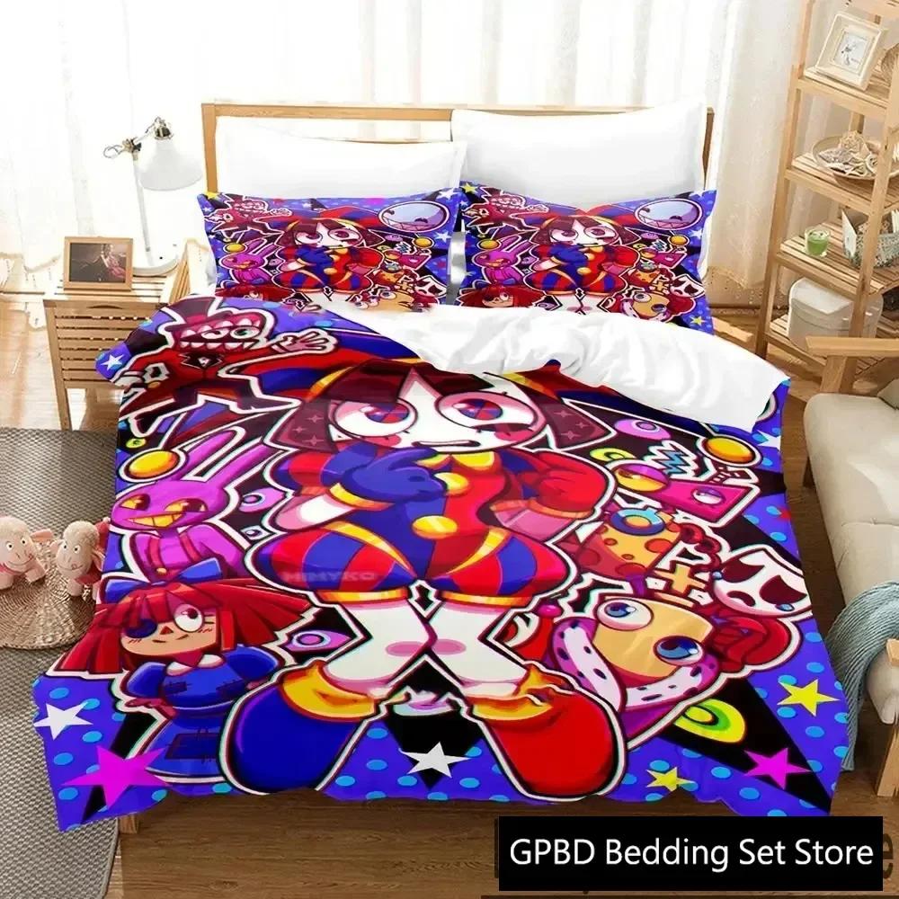 Luxury New 3D Print Cartoon Amazing Digital Circus Bedding Set Double Twin King Duvet Cover Pillowcase Boys Girls Adults Bedroom