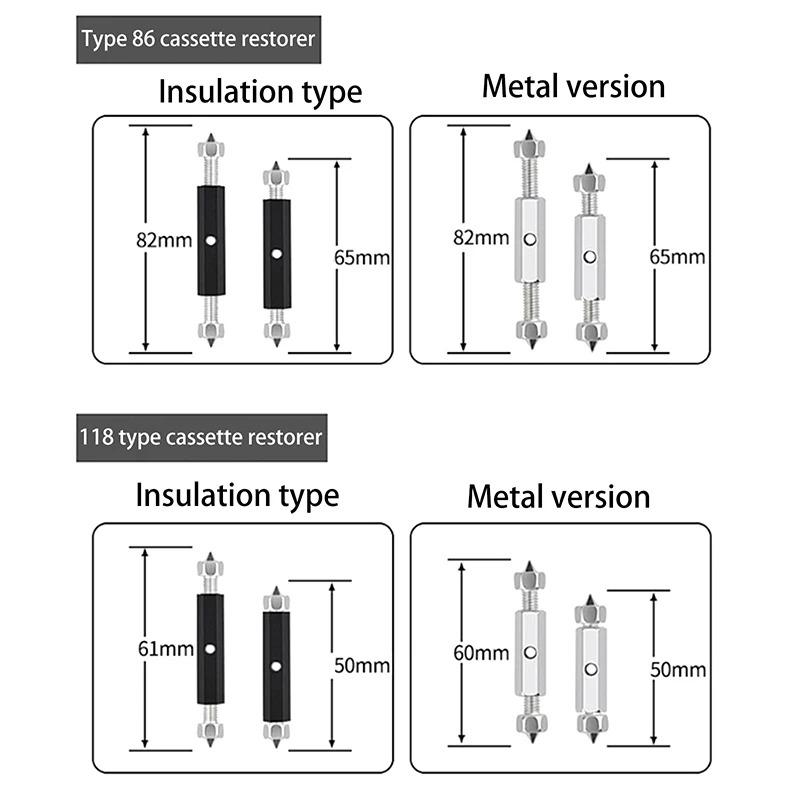 86/118 model 10 Pieces Cassette Repairer Bottom Box Repairer Pole Cassette Screws Support Rod Cassette Repairer Tools with Wrench