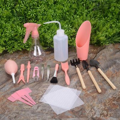 16pcs Transplanting Tools Mini Gardening Tools Kit Mini Fairy Garden Planting Gardening Hand Tools