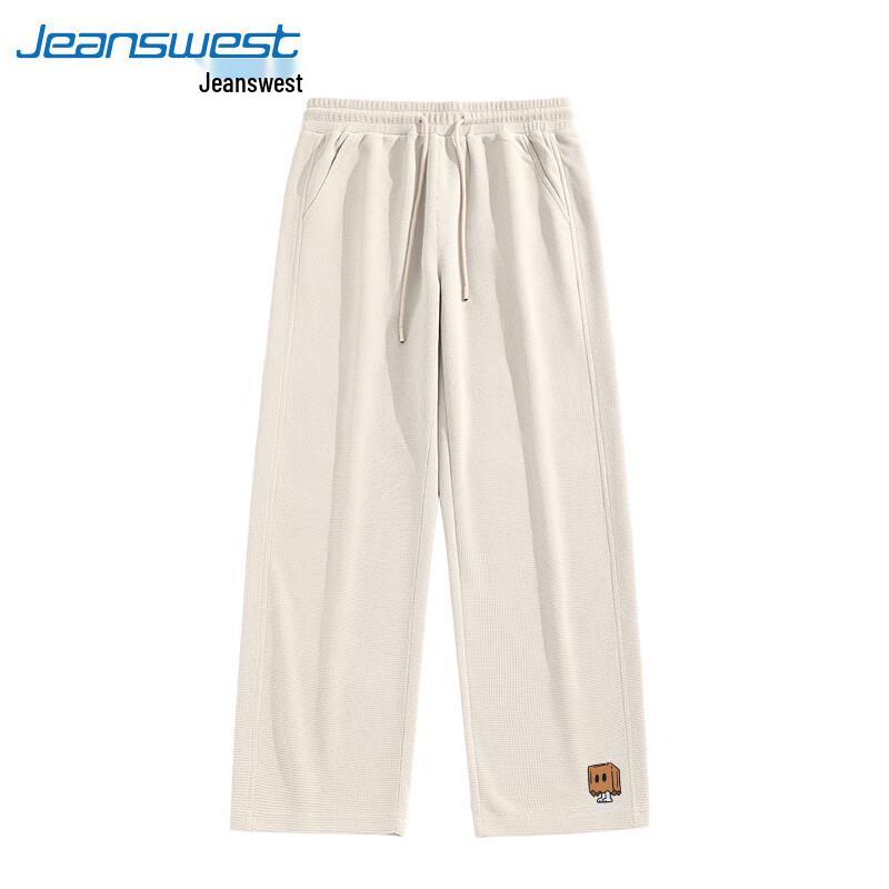 Jeanswest Men's Loose Waffle Straight Leg Casual Pants