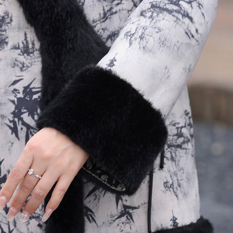 Double-sided Fur Coat In Autumn and Winter Clothing, Elderly Fur Integrated Gold Mink Mother Coat