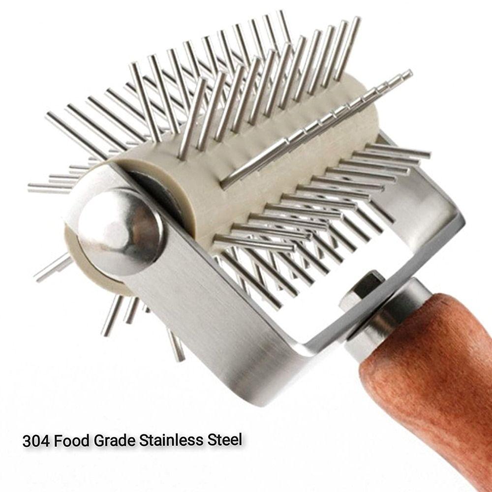 Bread Homemade Stainless Steel Pizza Docker Wheel Dough Roller Baking Tool
