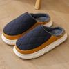 Fashion Big Size 48 49 New Fashion Men Slippers Waterproof Women Warm Plush Winter Flats Home Non Slip Slides Soft Thick Sole Furry Shoe