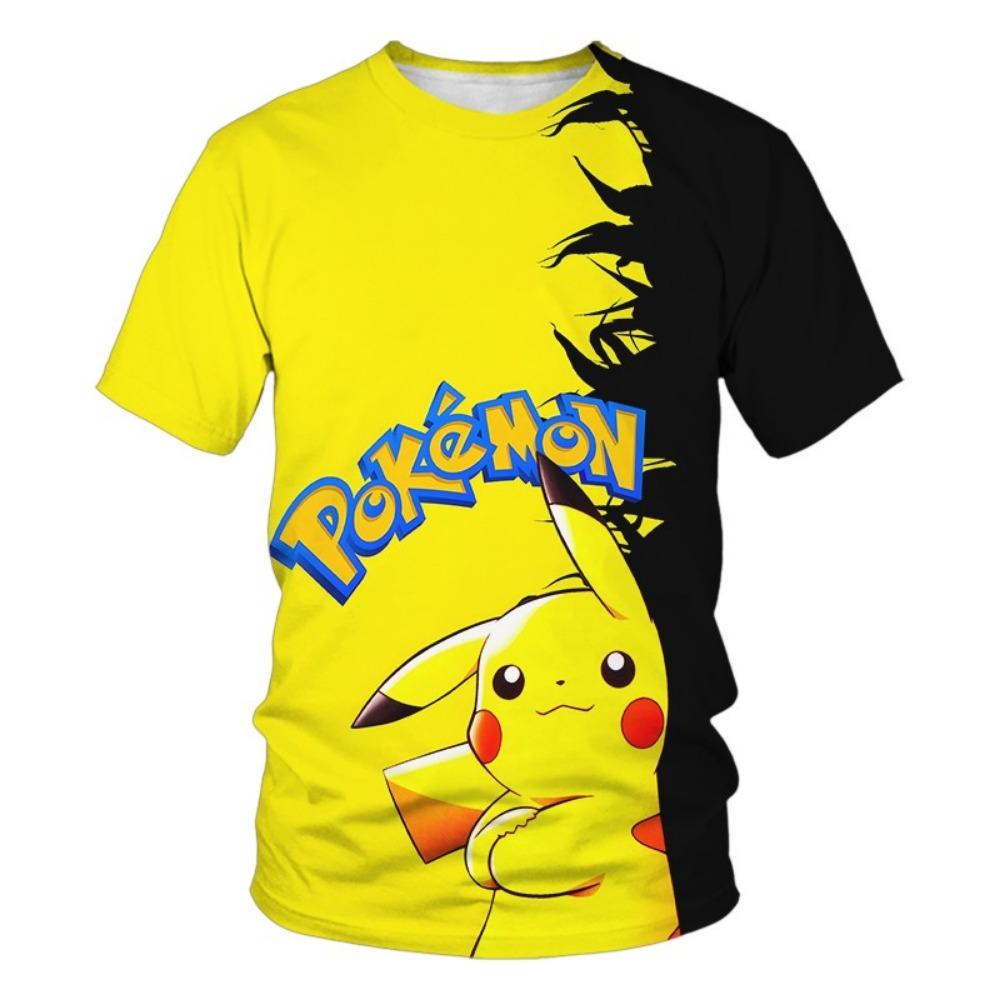 Koszulki dziecięce Topy dla dzieci Koszulka Pokemon Chłopcy Krótki rękaw Koszulka Pikachu Ubrania dla dziewczynek T-shirty Letnie Codzienne noszenie Koszulka dla dziewczynki